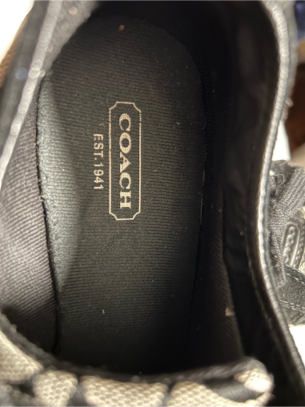 Coach Joss Q293 Signature Tennis Sneakers in Black/Gray, Women's Size 7.5. Y2K - Picture 8 of 9